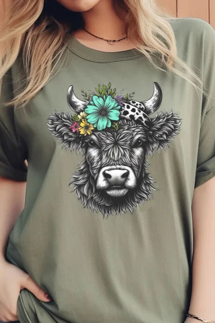 Cow With Flowers