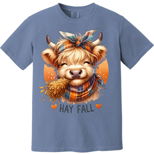 Hay Fall Highland Cow