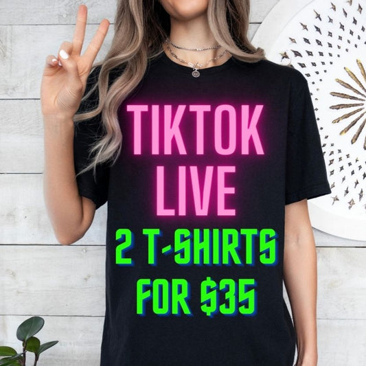 TikTok LIVE Gildan T-Shirt Bundle 2 for $35