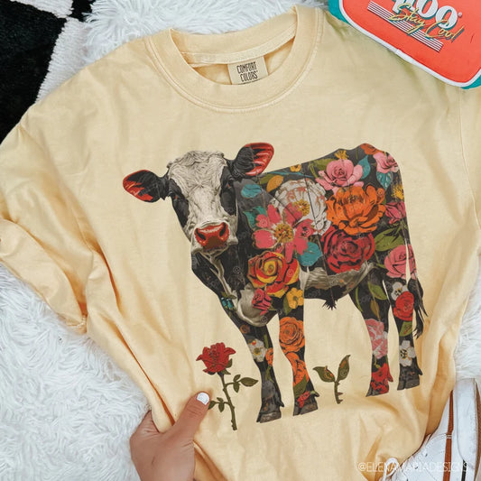 Floral Cow